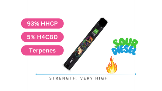 93% HHCP | 5% H4CBD | 2ML | SOUR DIESEL | HIGH STRENGTH VAPE PEN